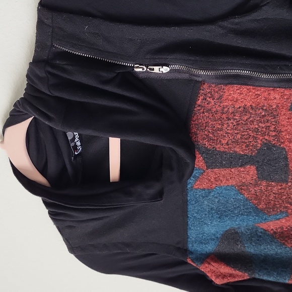 Cfait Pour Vous Paris Burnt Orange Sweater dress Geometric Cowl neckline - Picture 3 of 13